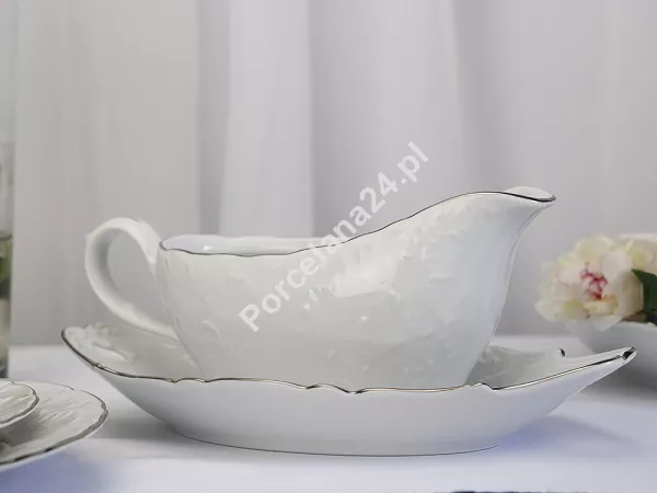 Serwis obiadowy na 6 osób (25 el.) Ćmielów - Rococo 3605 PLATYNOWA LINIA
