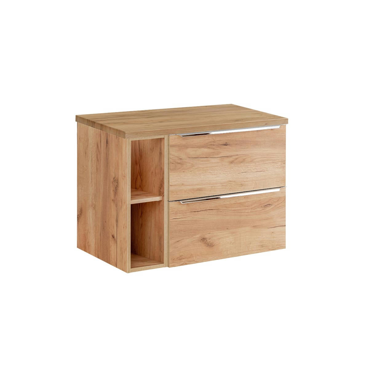 - Meuble sous-vasque 80cm 2 niches naturel