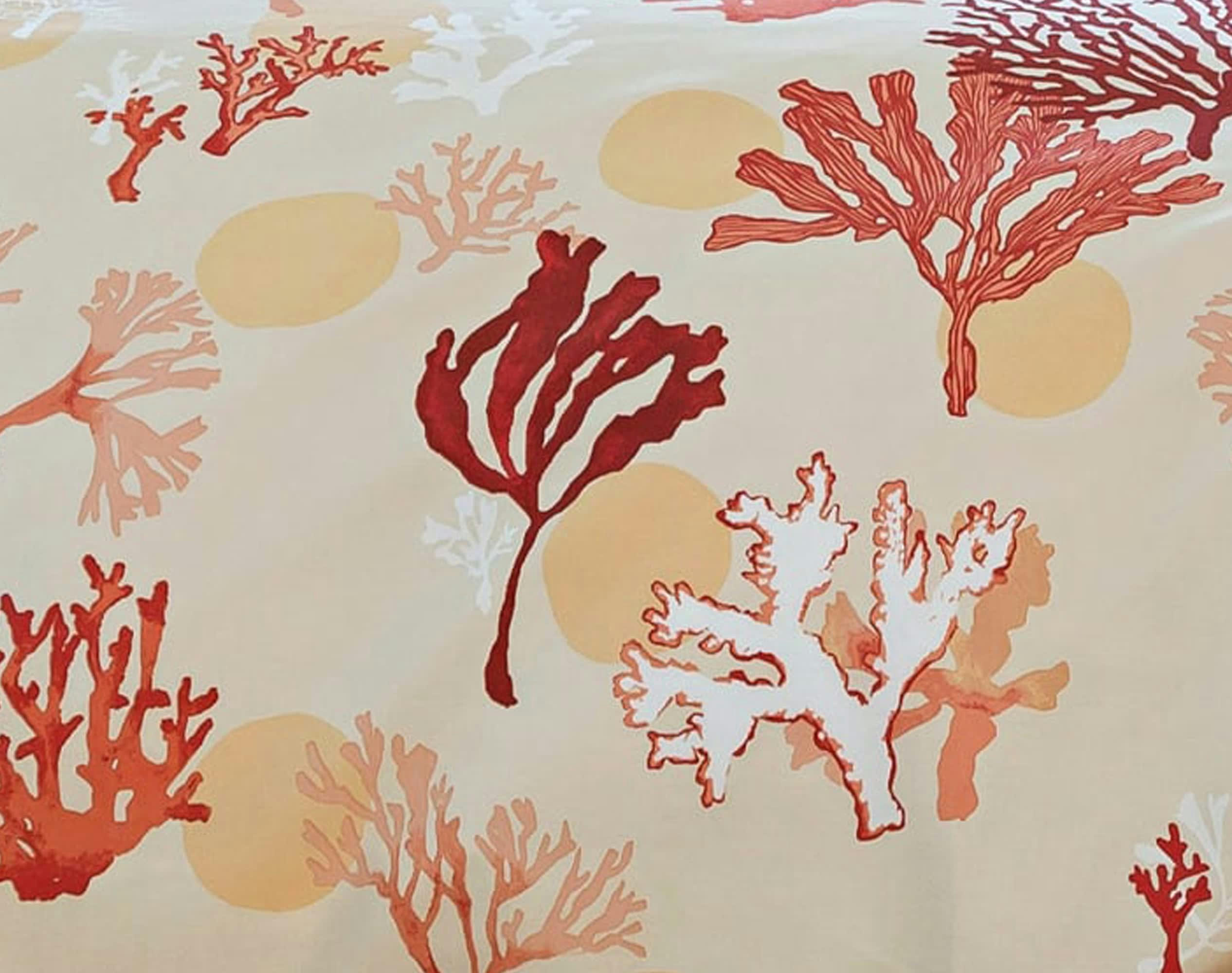 CORAUX - Housse de couette 200x200 en percale de coton corail