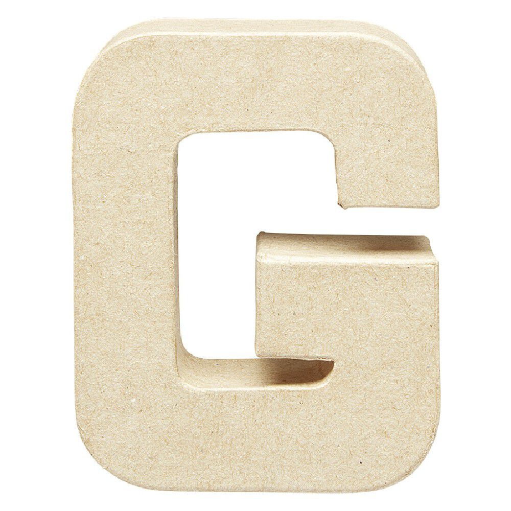 Lettre G à décorer en papier maché