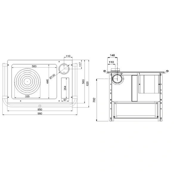 Holzherd »K85F«, Heizleistung: 6 kw