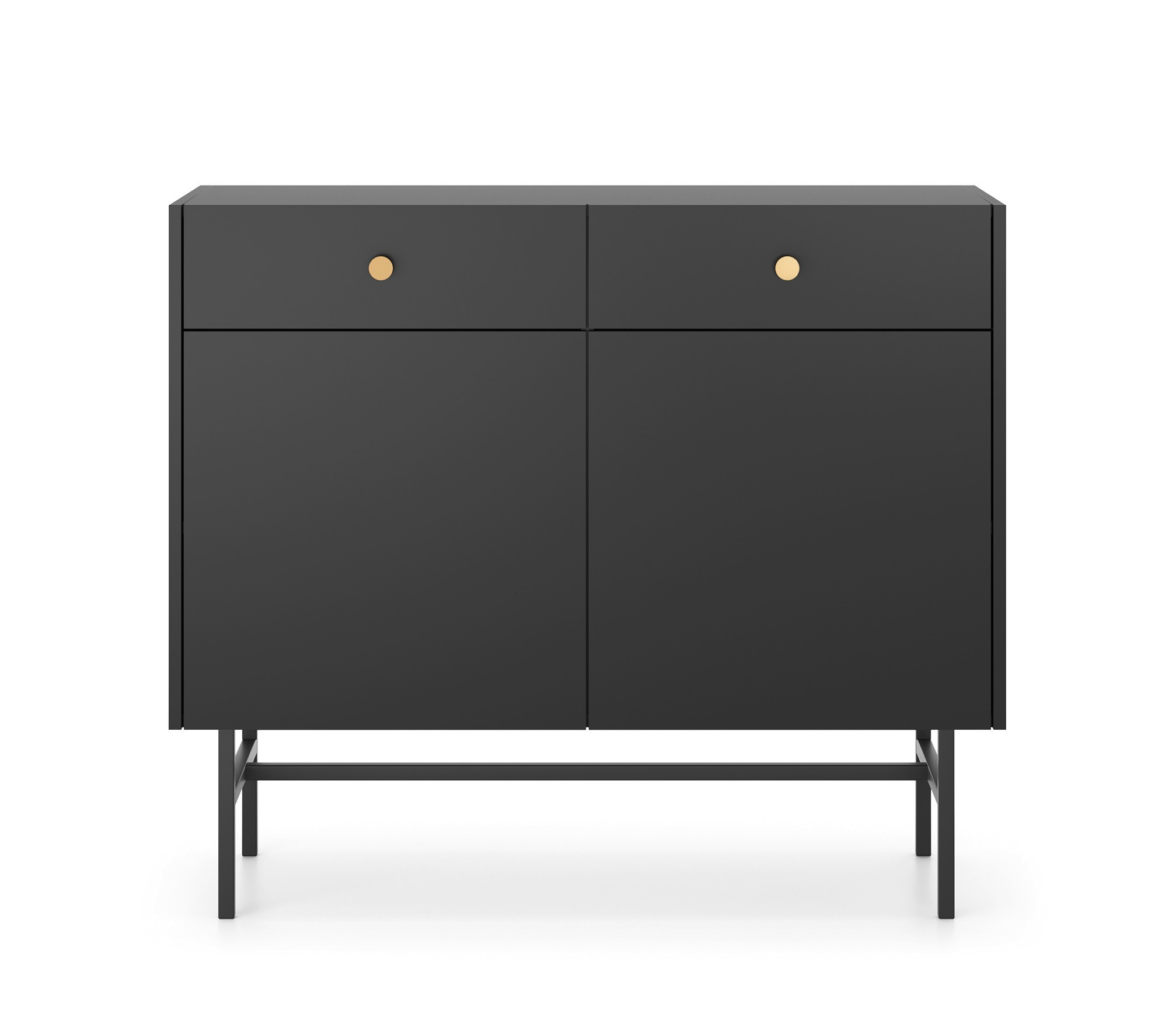 Komoda trzydrzwiowa DIVIENNE 2D2SZ czarny mat