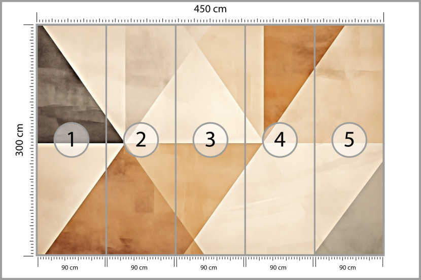 Fototapeta Minimalistyczne Trójkąty Styl Boho 450x300cm