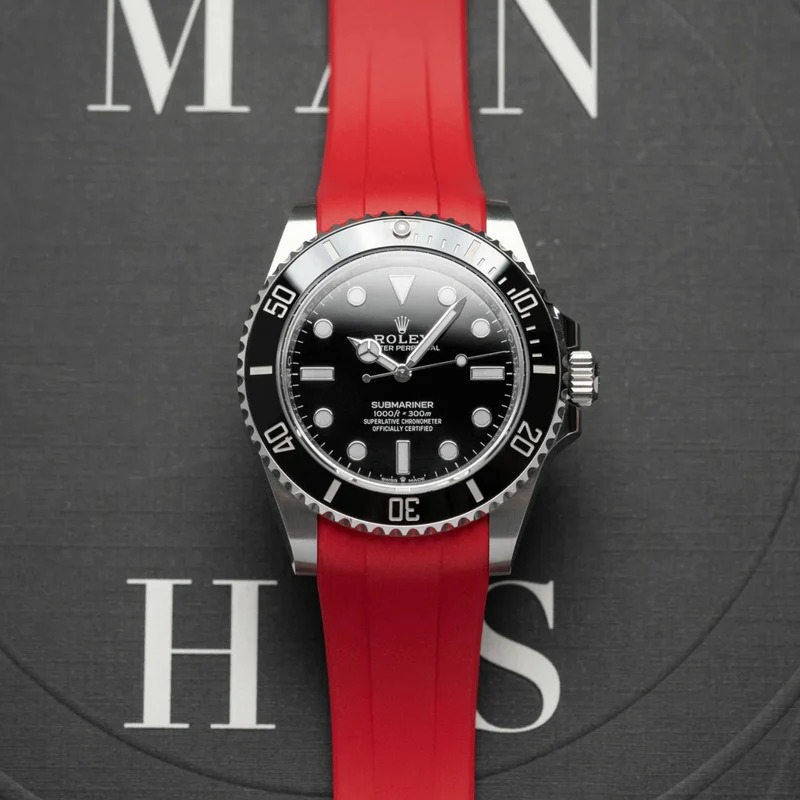 Rolex – Submariner –  Rubber Strap – Red