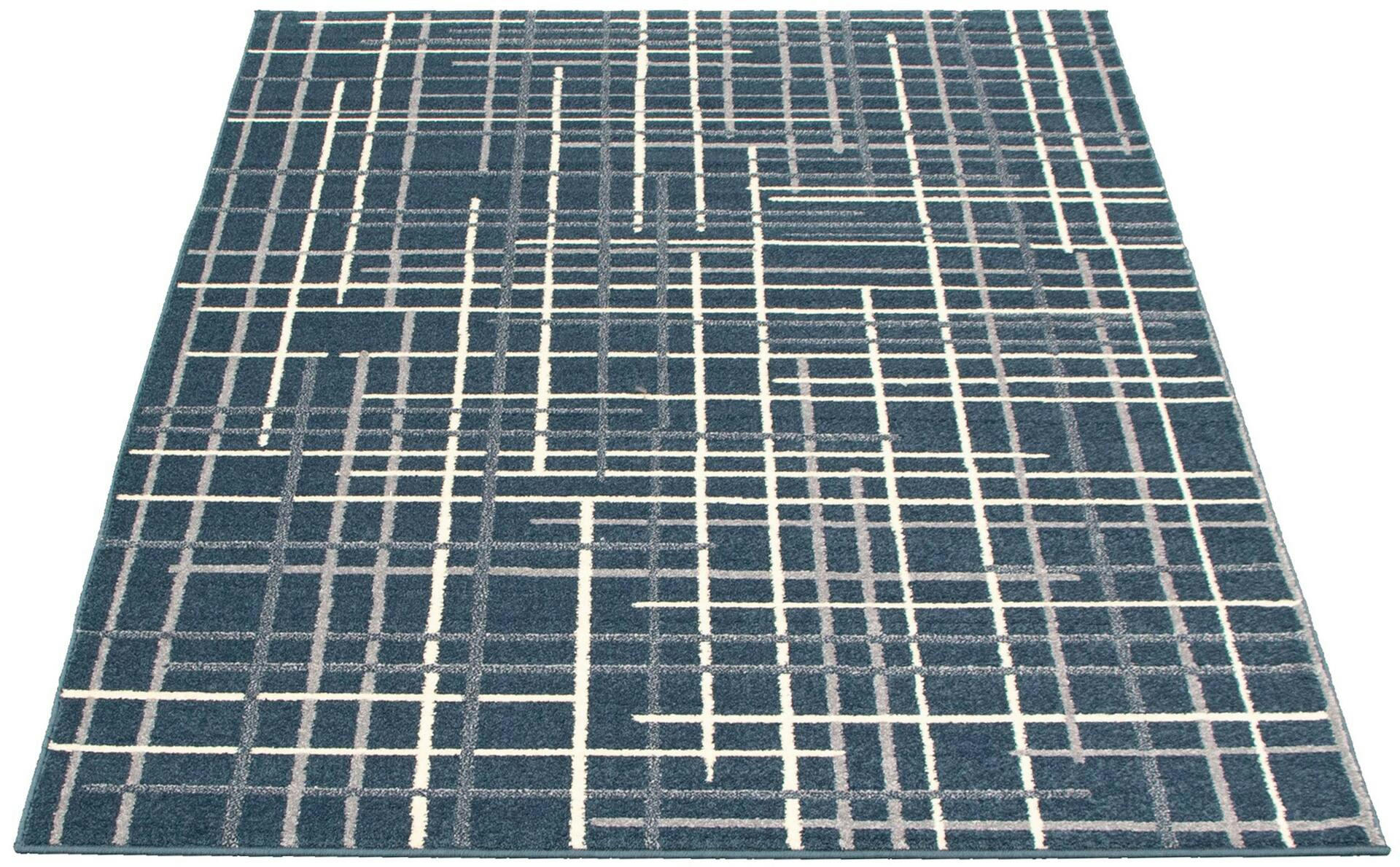 ECARPET Tessa Indoor Geometric Area Rug, Petrol, Assorted Sizes