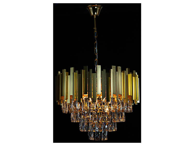 Lampa wisząca Valetta 5-punktowa metalowa złota