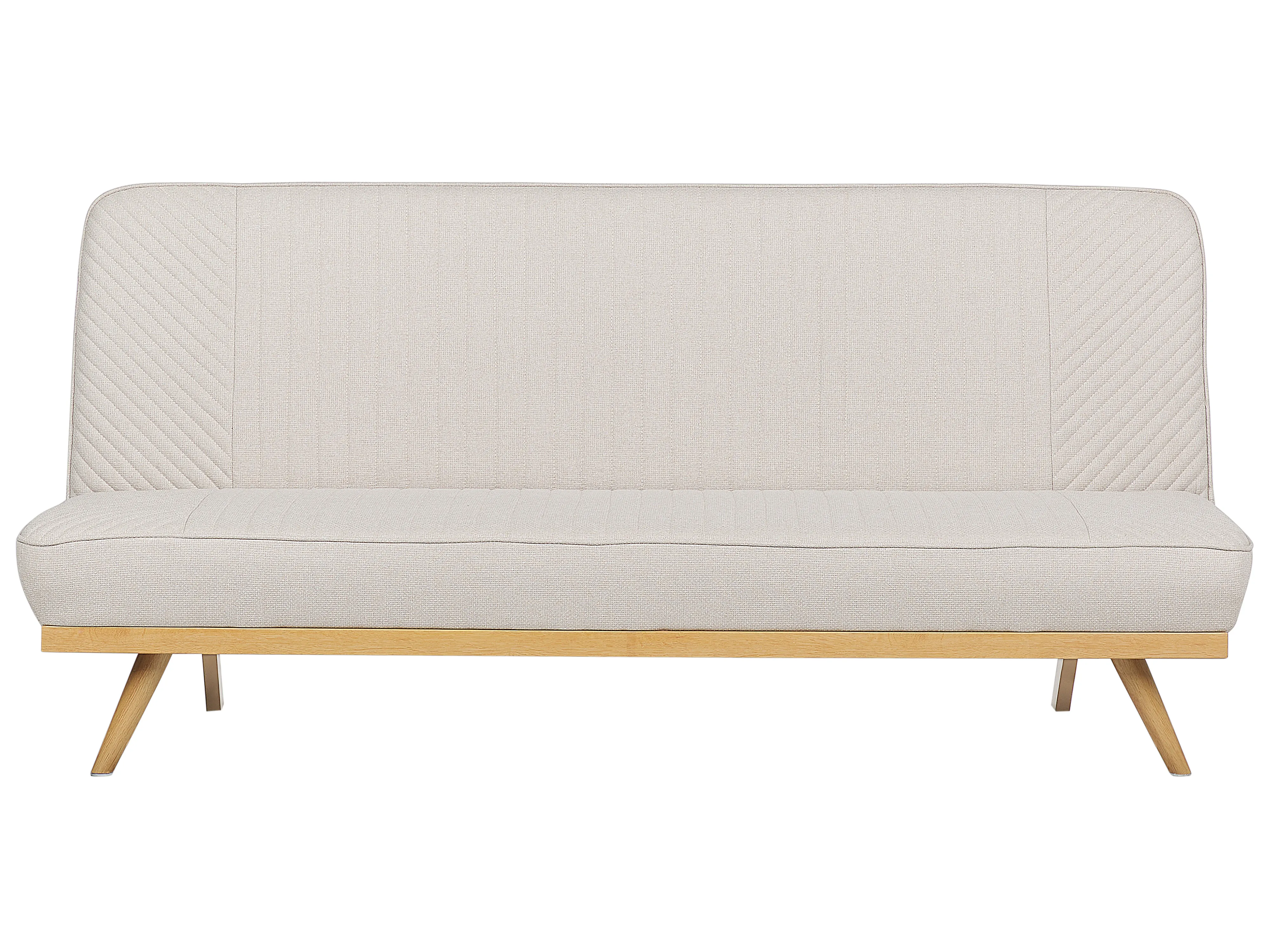 Sofa Bed 2 Seater KALFAFEL Fabric Beige