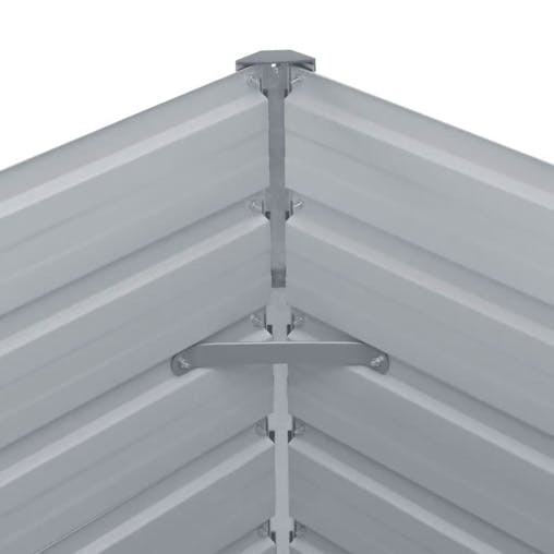 NNEVL Raised Garden Bed 160x80x77 cm Galvanised Steel Grey