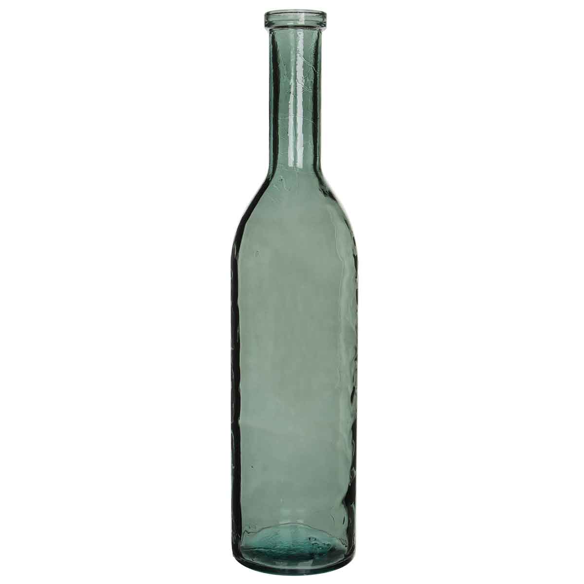 Mica Decorations Rioja Fles Vaas - H100 x Ø21 cm - Gerecycled Glas - Groen