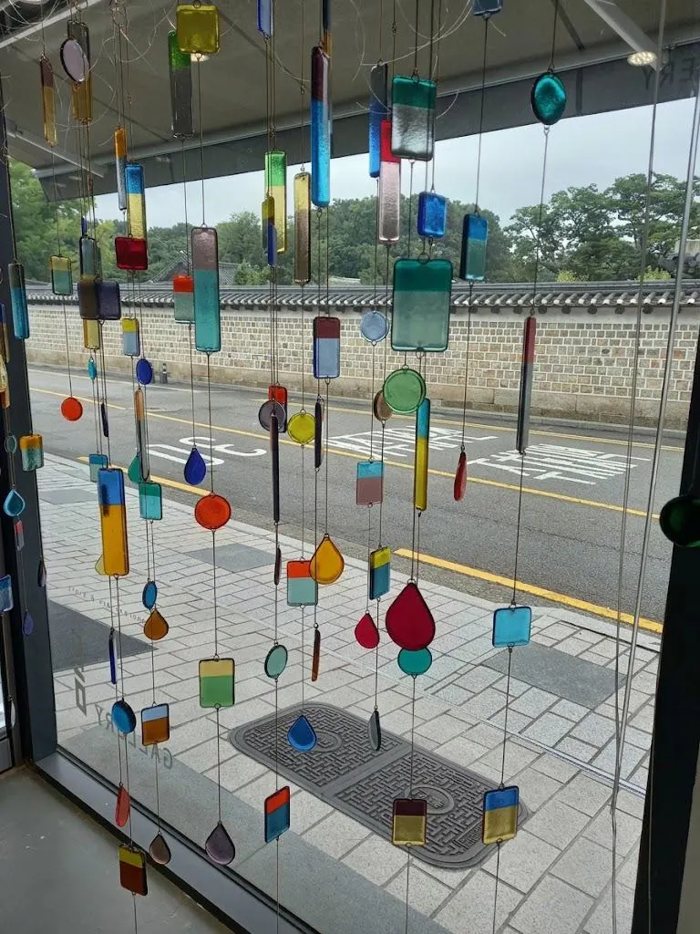 Glass line mobile - 3 Pieces fused glass