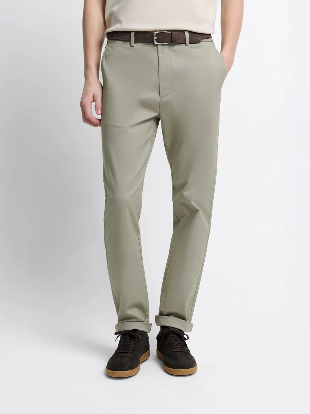 Chino en coton mélangé