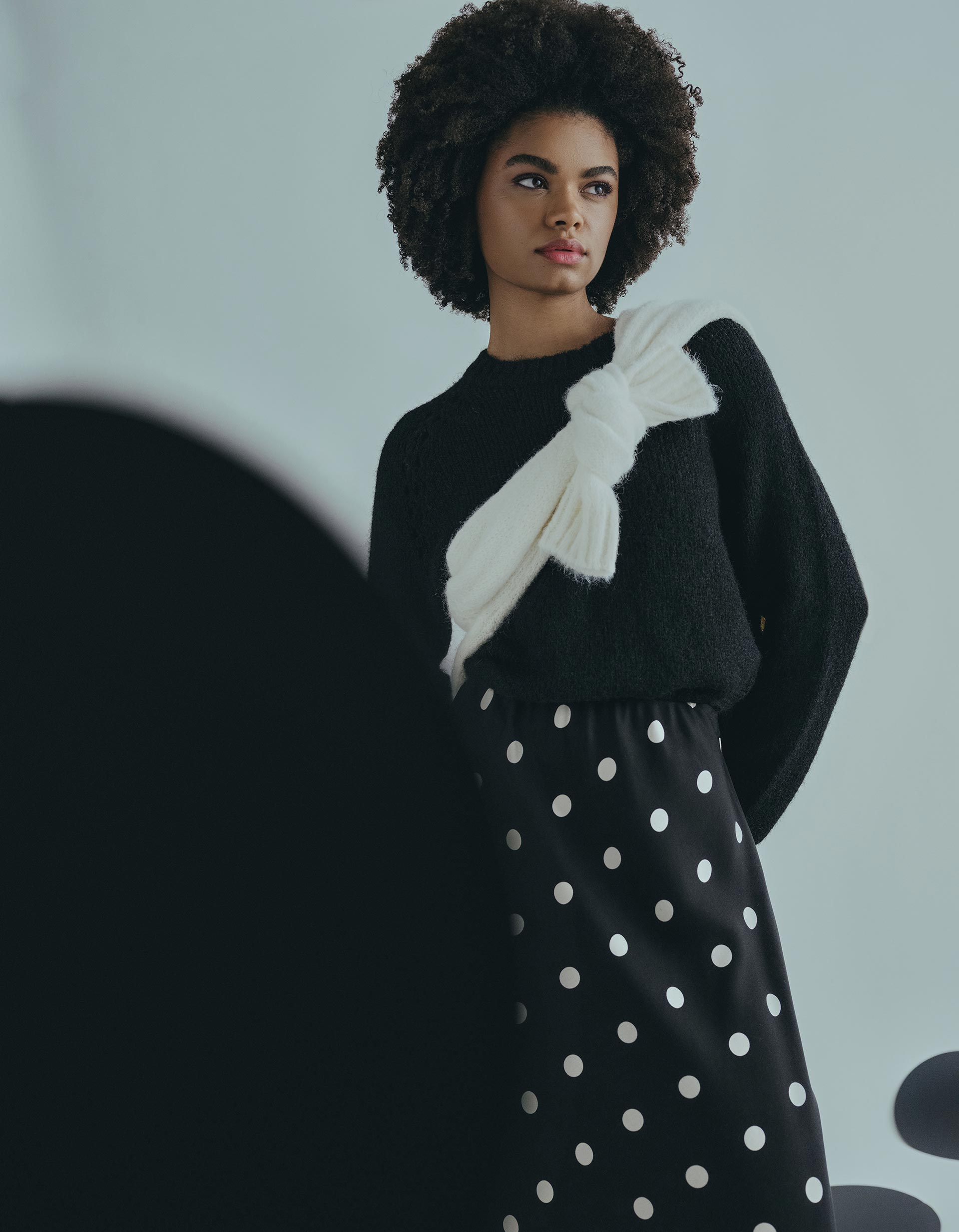 Camisola com Algodão, Mulher, Preto