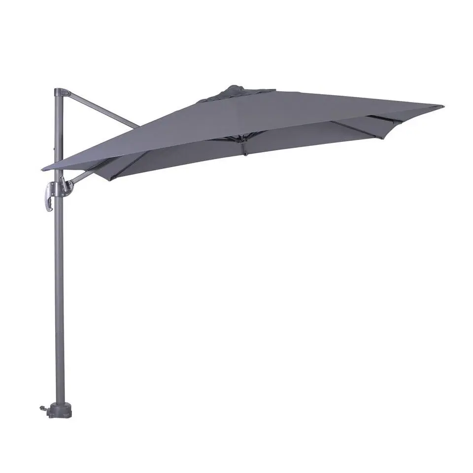 Garden Impressions zweefparasol S 250x250 - d. grijs met voet en hoes