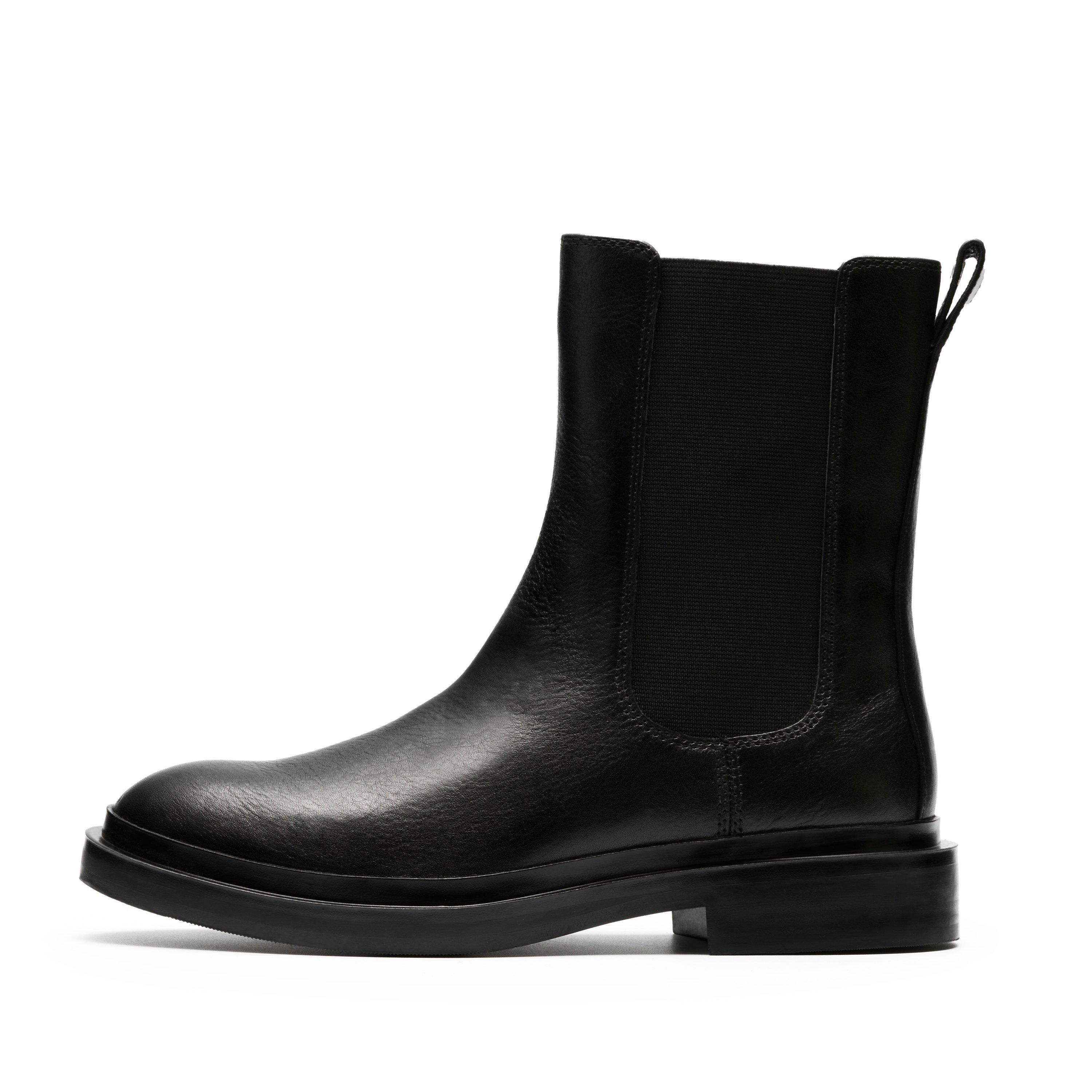 Clarks Previa Top Black Leather Ankle Boots,Chelsea Boots