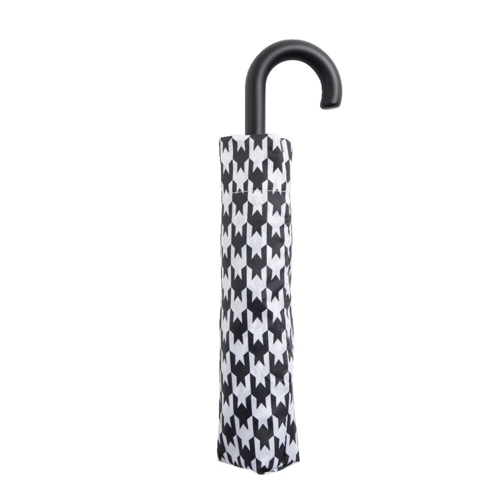 Parapluie pliable manuel pied de poule L24cm