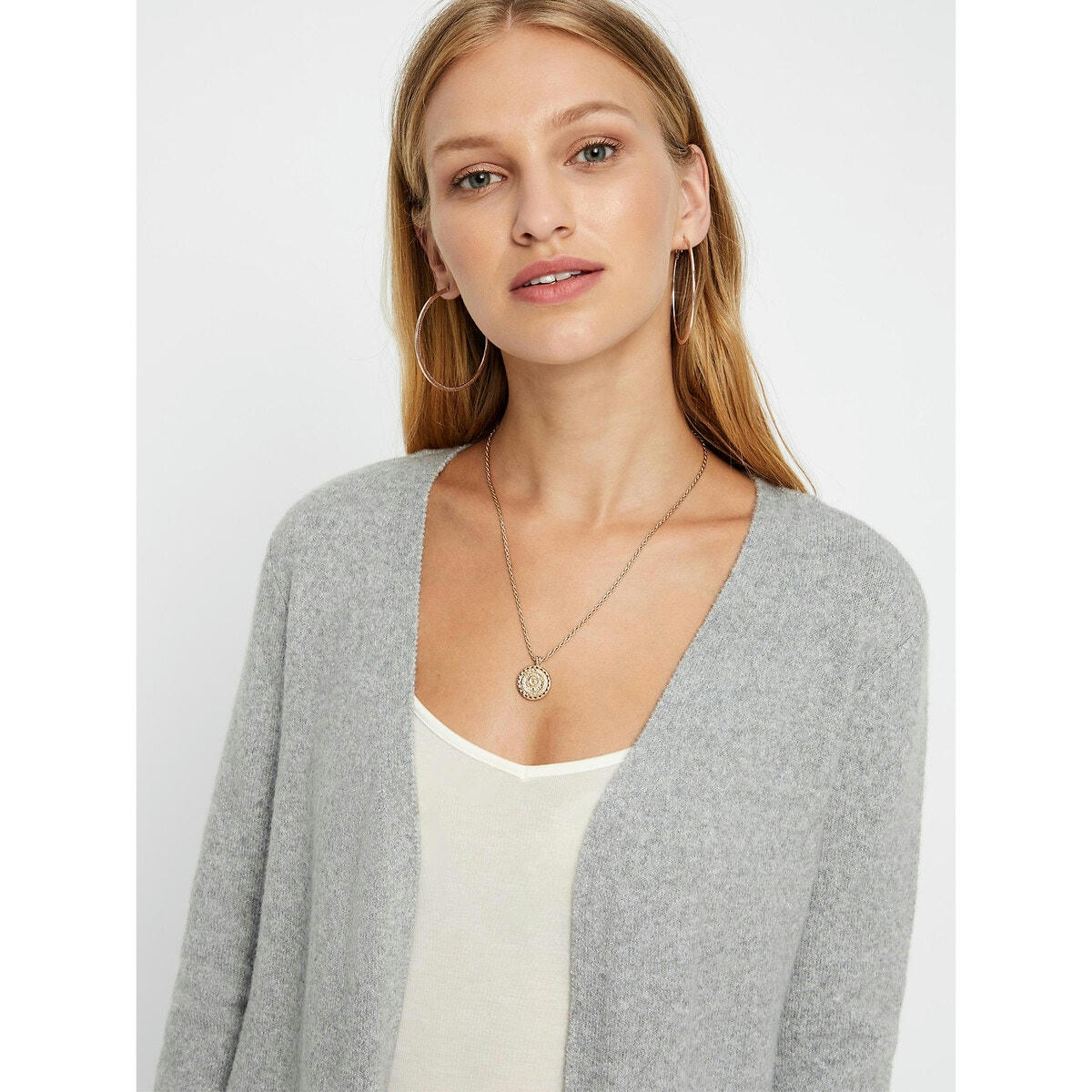 Gilet long en fine maille