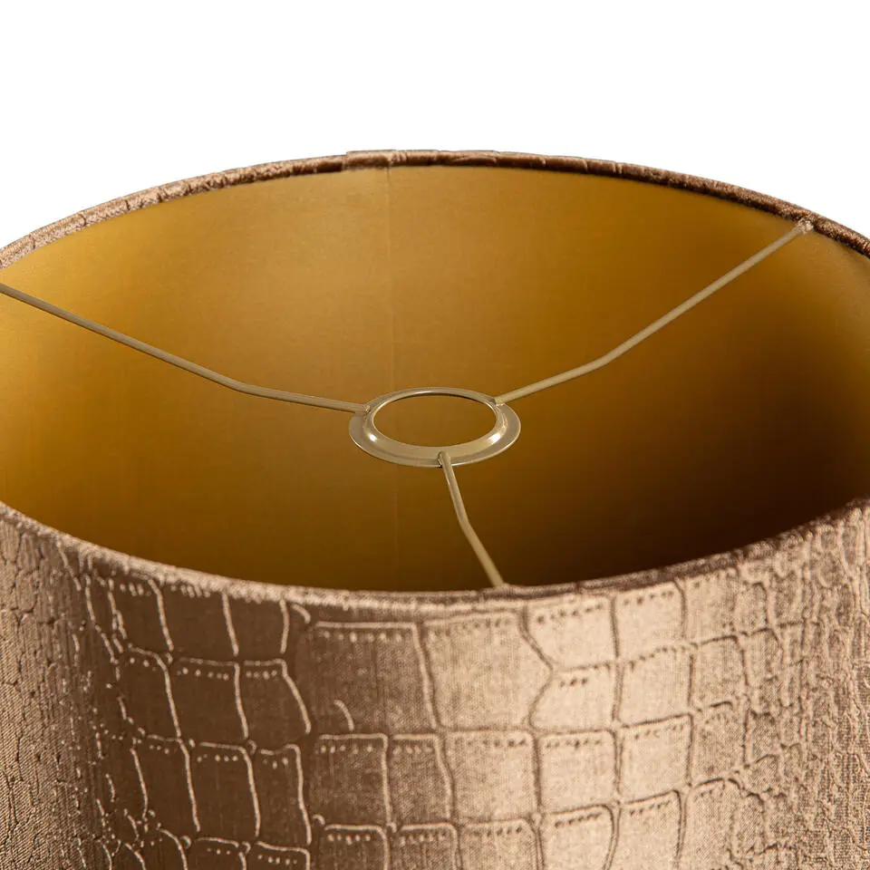 Qazqa rond cilinder velours bruin