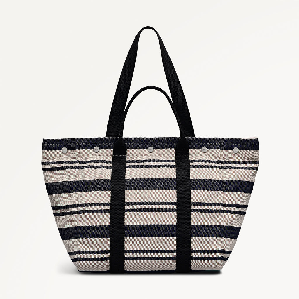 Hadleigh Place - Stripe - Large Open Top Tote