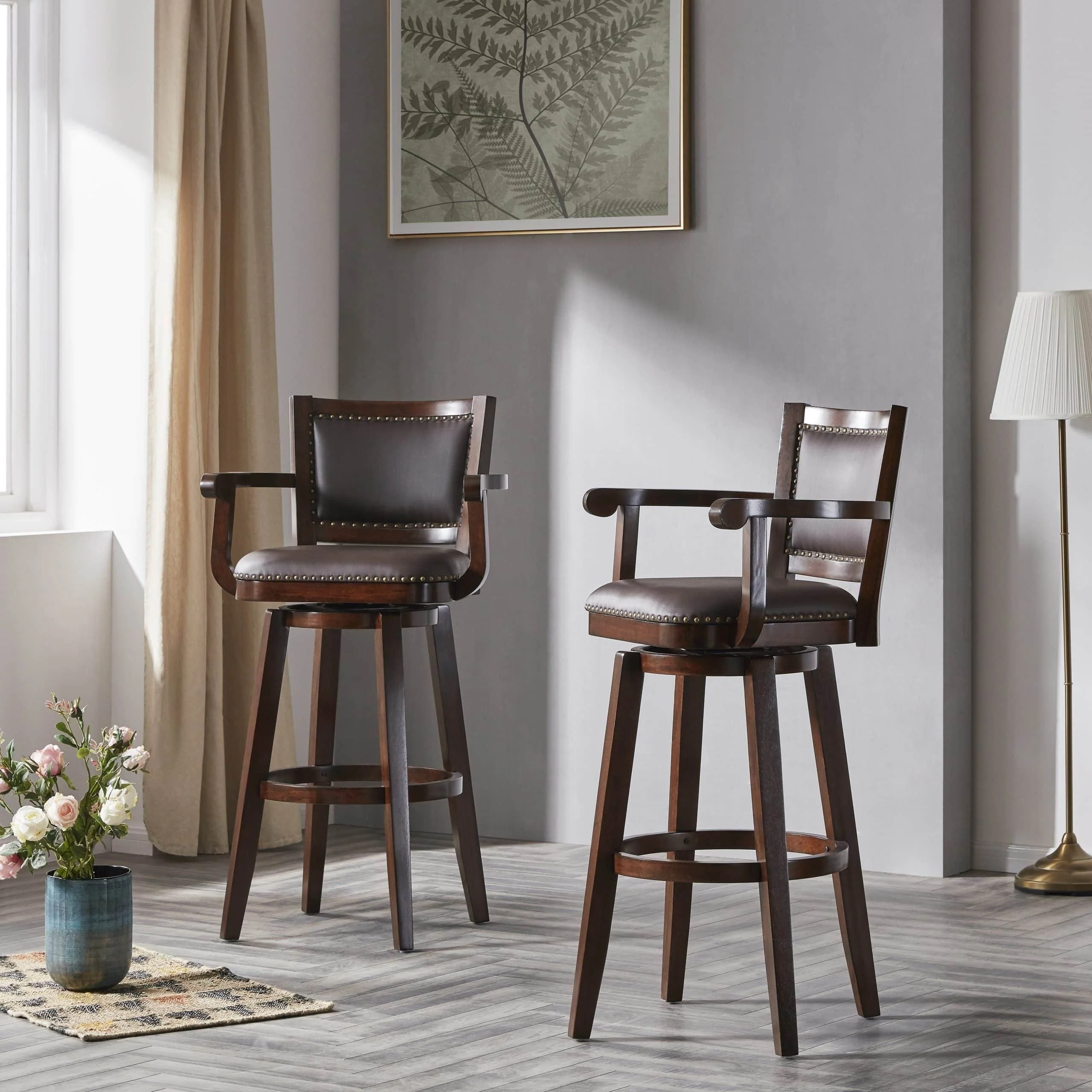 Broadmoor Wood Extra Tall Swivel Barstool
