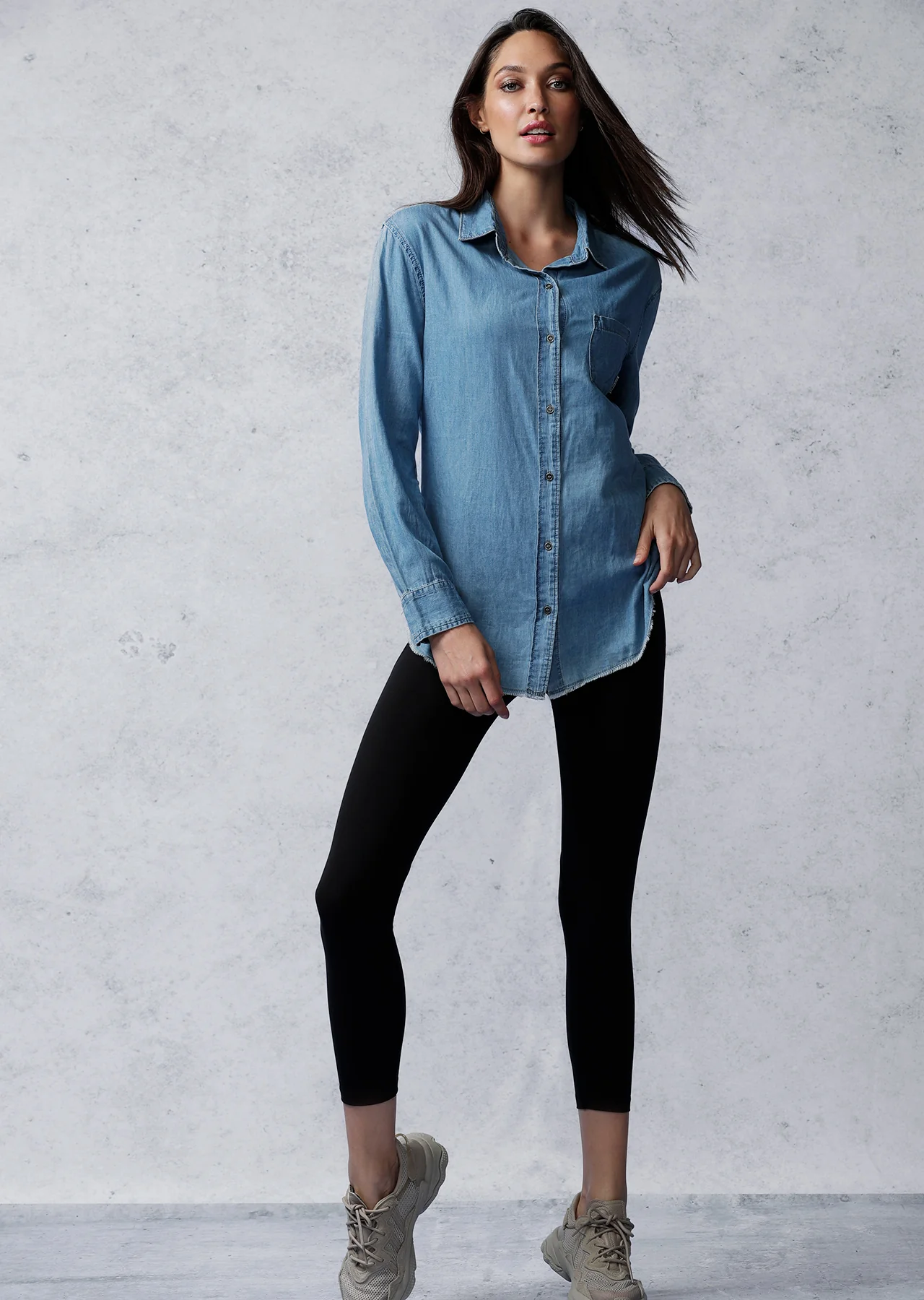 Tone Denim L/Slv Shirt