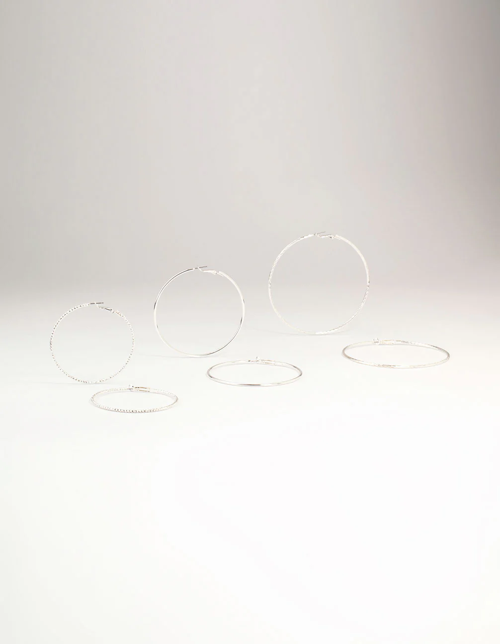 Silver Diamante Hoop Earrings 3-Pack