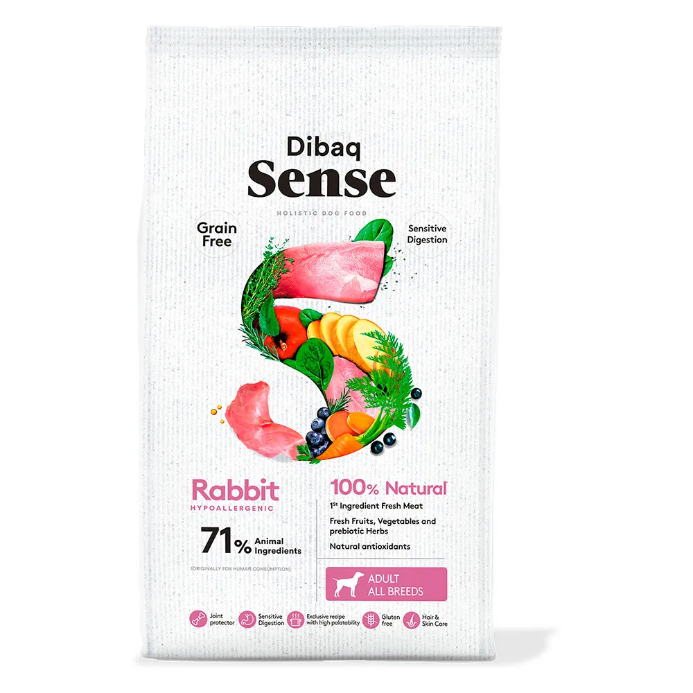 Dibaq Sense Grain Free Sensitive Adult rabbit dog food 10kg