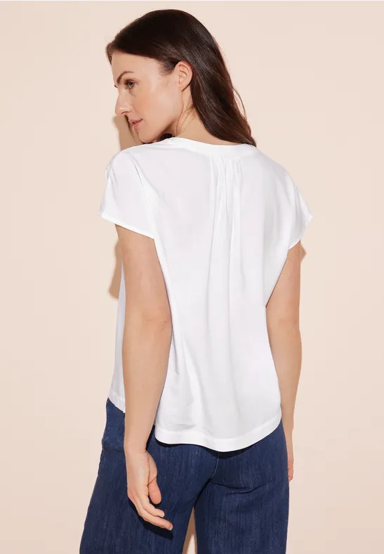 Blusenshirt in Unifarbe