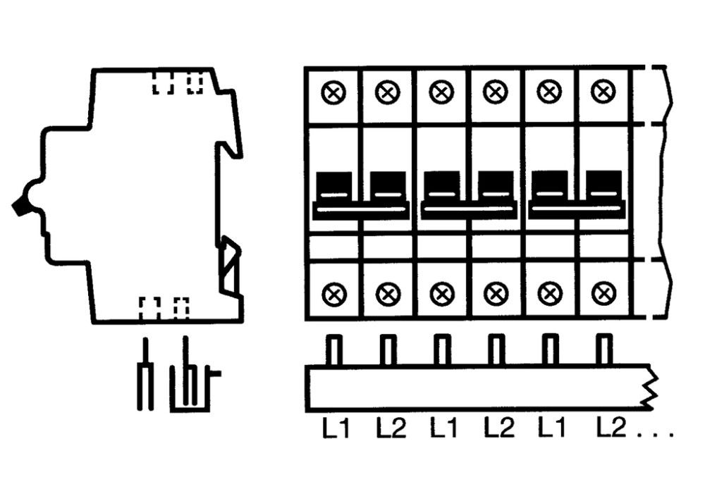 SKINNE ABB PS2/12 12 MODUL 10MM2 L1 L2/N