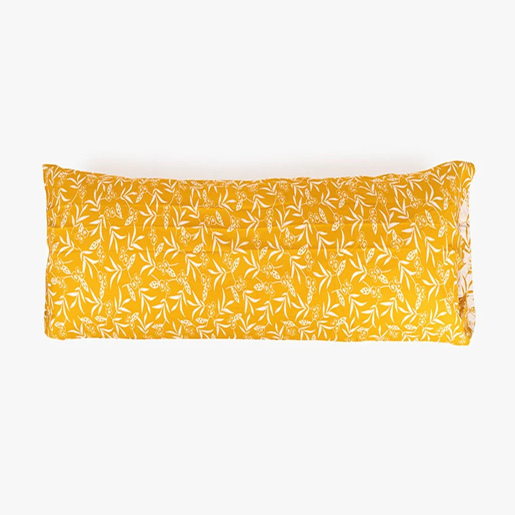 Fronha para Almofada de Dormir Flores Amarelo 45x100 BACKYARD