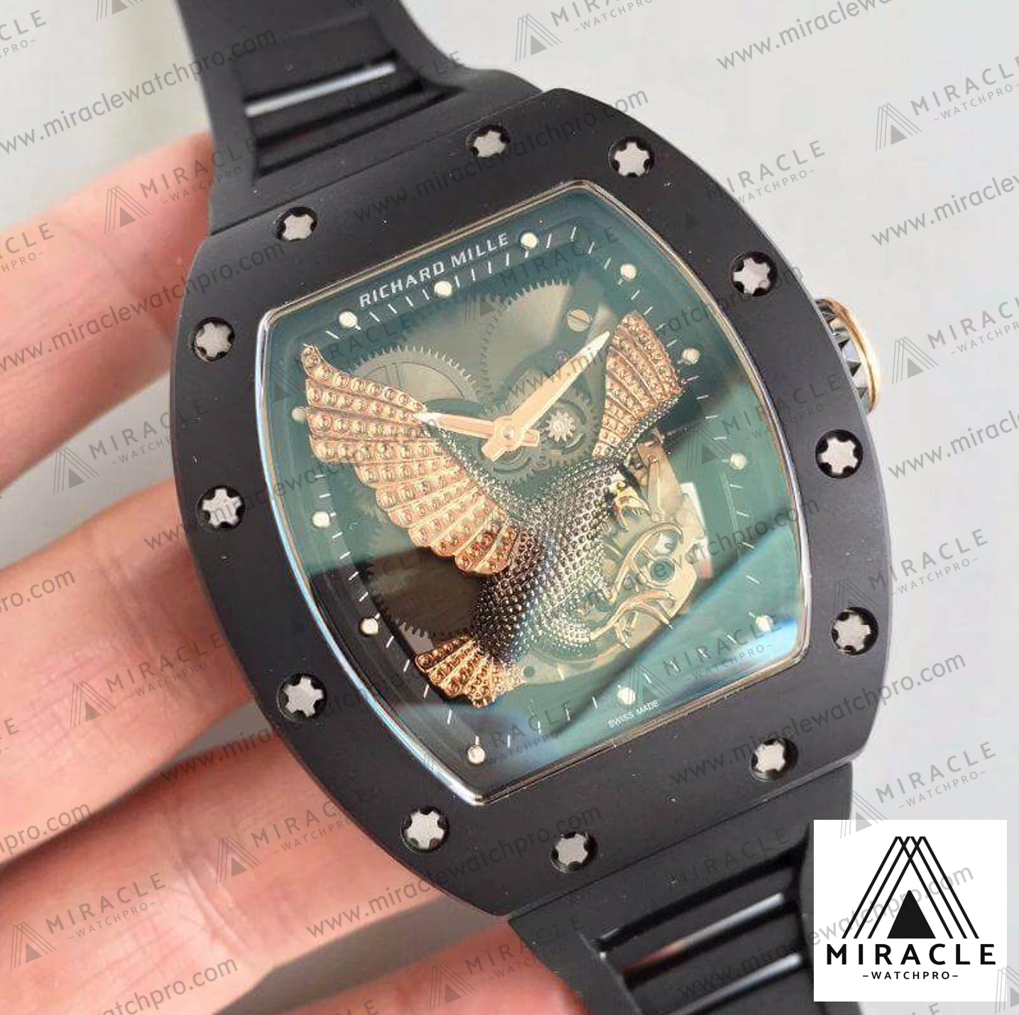 Replica Watch-RICHARD MILLE-ref.M023 RG-TZP-Elite Clone-43mmX51mmX17mm