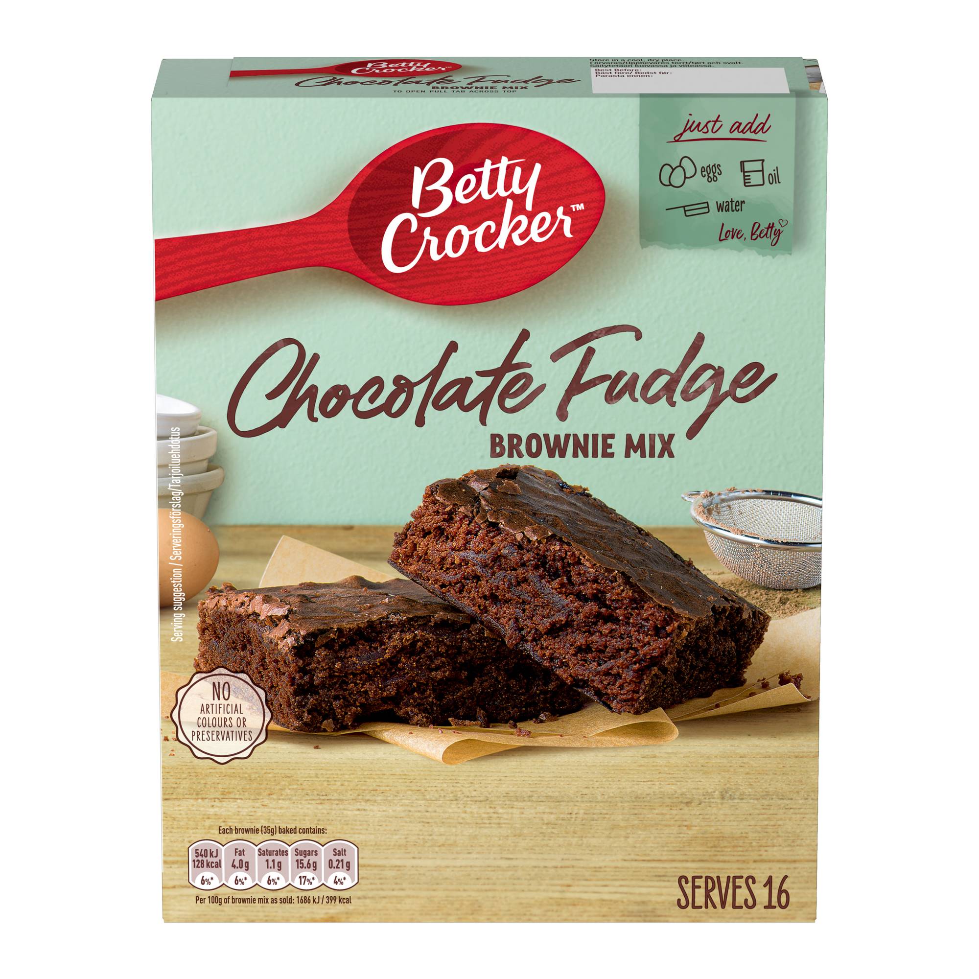 Betty Crocker Chocolate Fudge Brownie Mix 415g