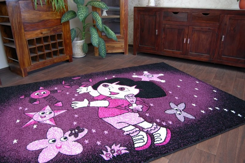 Dywan PILLY 7818 DORA - purpura/czarny 160x220 cm