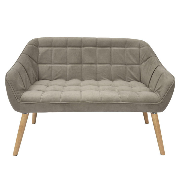 Sofa 2-osobowa Magnus taupe styl skandynawski drewniane nogi