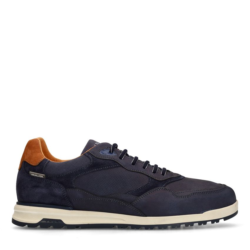 Van Lier Donkerblauwe nubuck sneakers
