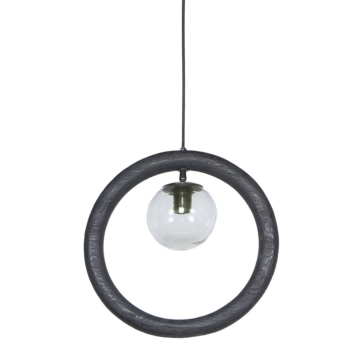 Giga Meubel Hanglamp Karsu - Rond - Zwart - 40cm