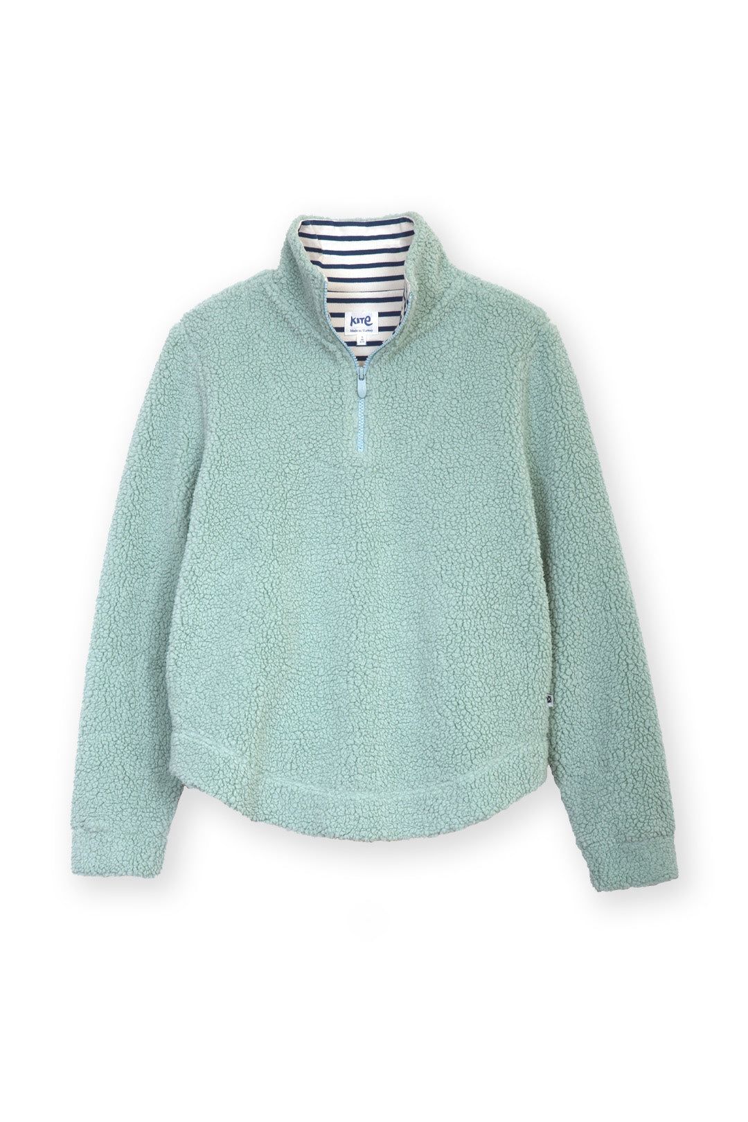 Kite Purbeck 1/4 Zip Teddy Fleece Soft Thyme