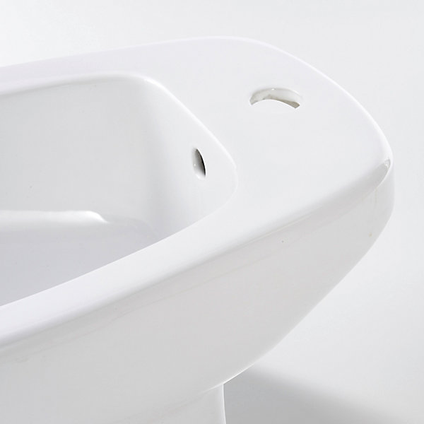 Bidet à poser, H.38 x l.35,5 cm, blanc, GoodHome Baciu