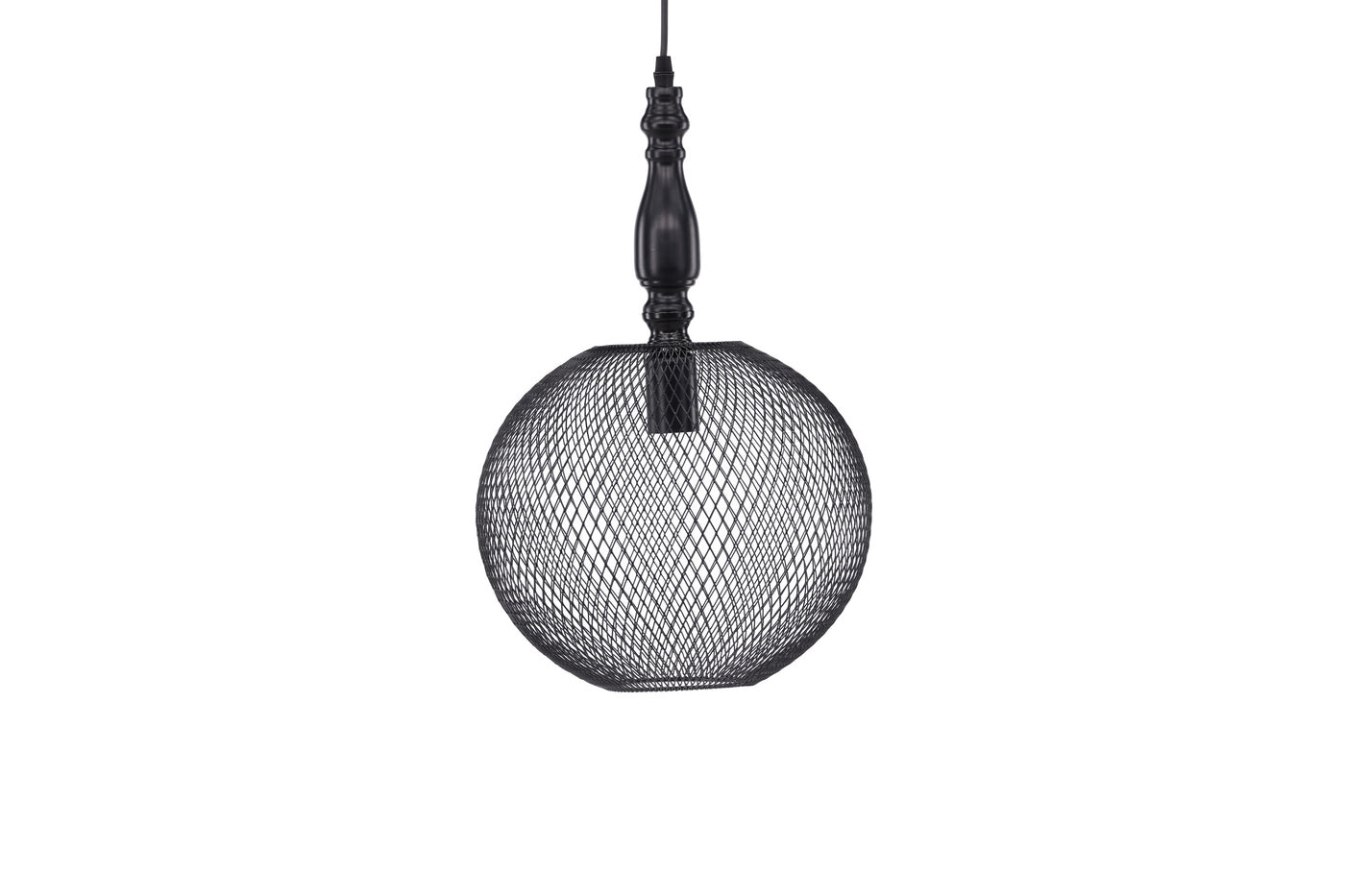 Fjôrd - Plafondlamp Zwart Metaal - 30x30x48cm - Valence