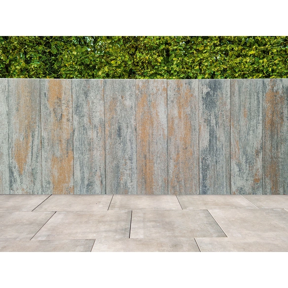 Palisade »Nombela «, Beton, Format: 100 x 25 x 8 cm, muschelkalk