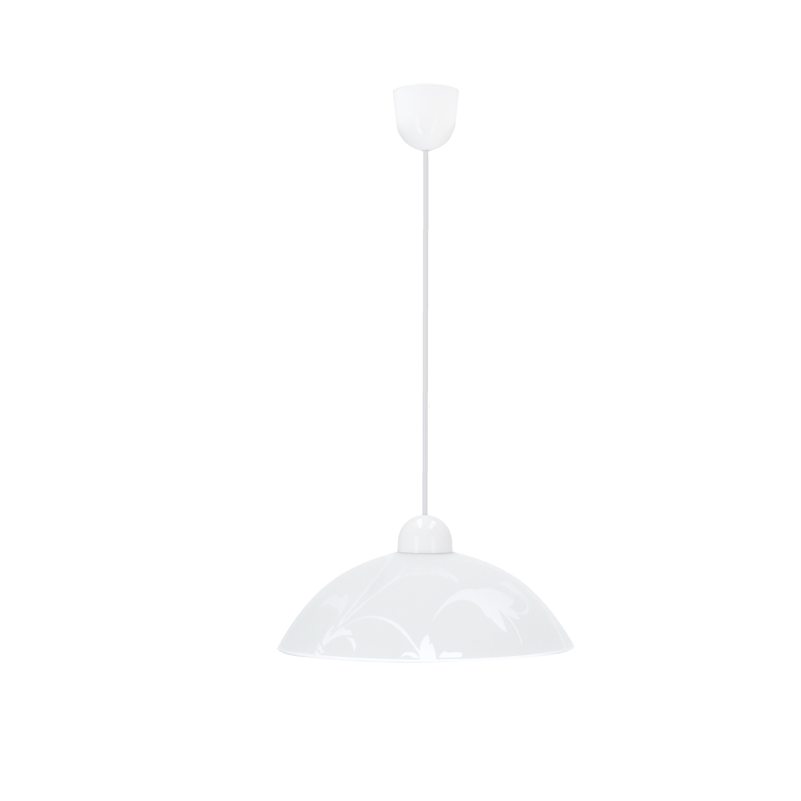 Lampa wisząca Mangano klosz ze wzorem biała 1xE27x60W IP20 Candellux
