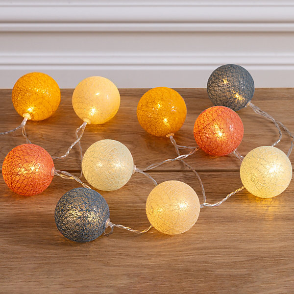Guirlande LED 10 boules Oya pile L175cm multicolore - Atmosphera