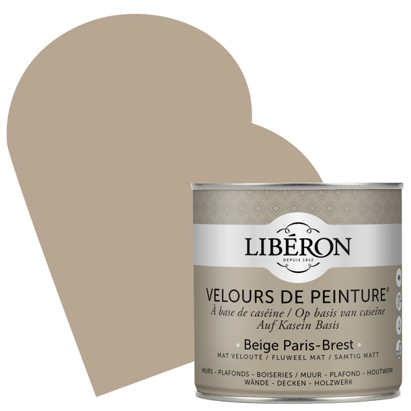 Peinture pour murs Velours de Peinture beige Paris Brest mat 0,5 L LIBERON