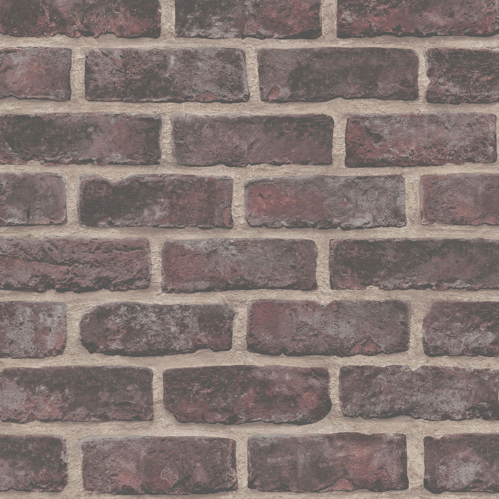 BRIQUES - Papier peint rouleau briques foncees 53x1000cm