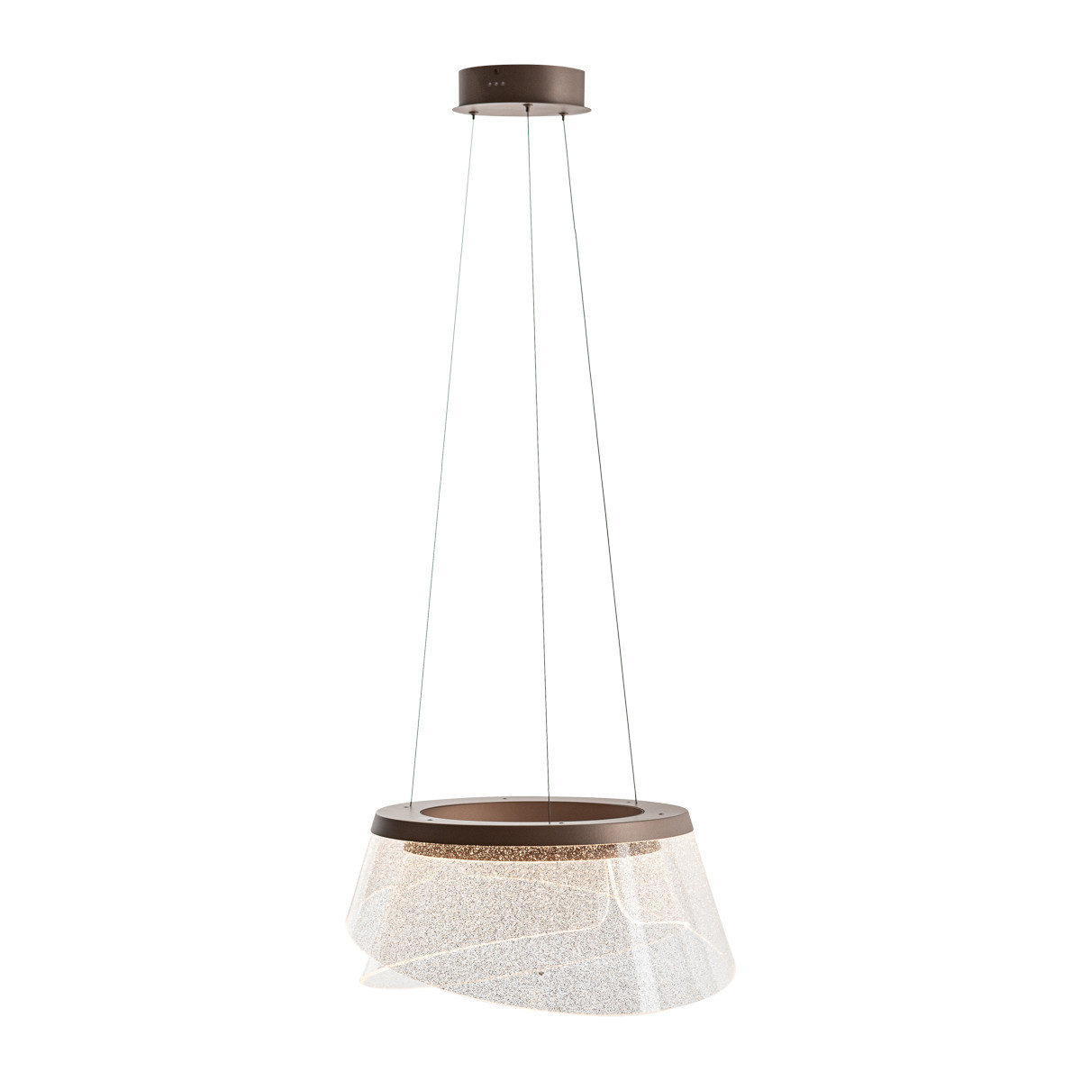 Lampa wisząca FOREN brązowo-przezroczysta LED 1x47W 3000K 3400lm Italux