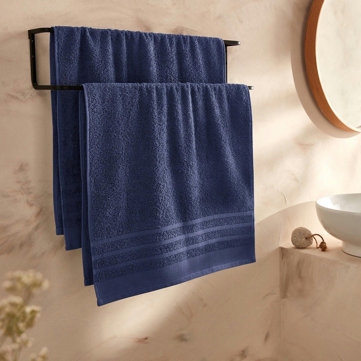 Lot de 2 serviettes éponge 600 g/m2, Zavara