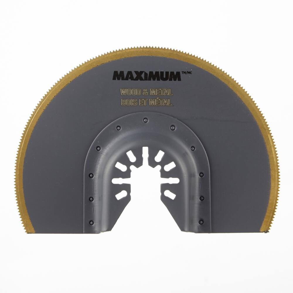 MAXIMUM Oscillating Multi-Tool Titanium Bi-Metal Semicircular Wood & Metal Flush Cut Blade, 4-in