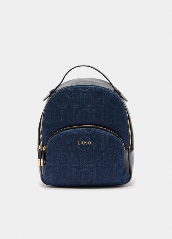 Zaino medio in denim