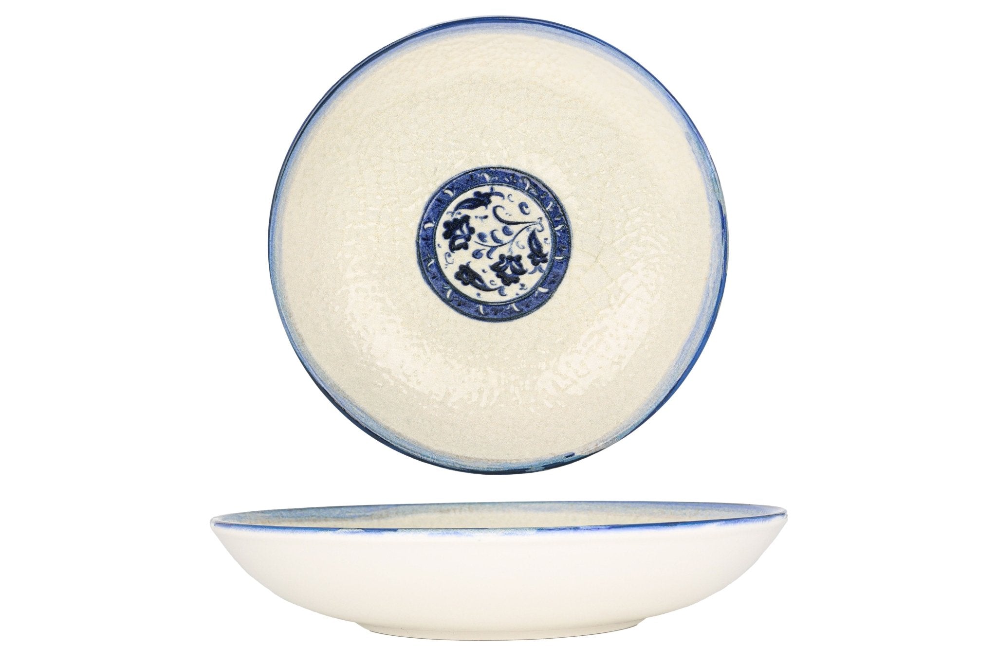 Bonna Diep bord - Esnaf - Porselein - 23 cm (1000cc) - set van 6