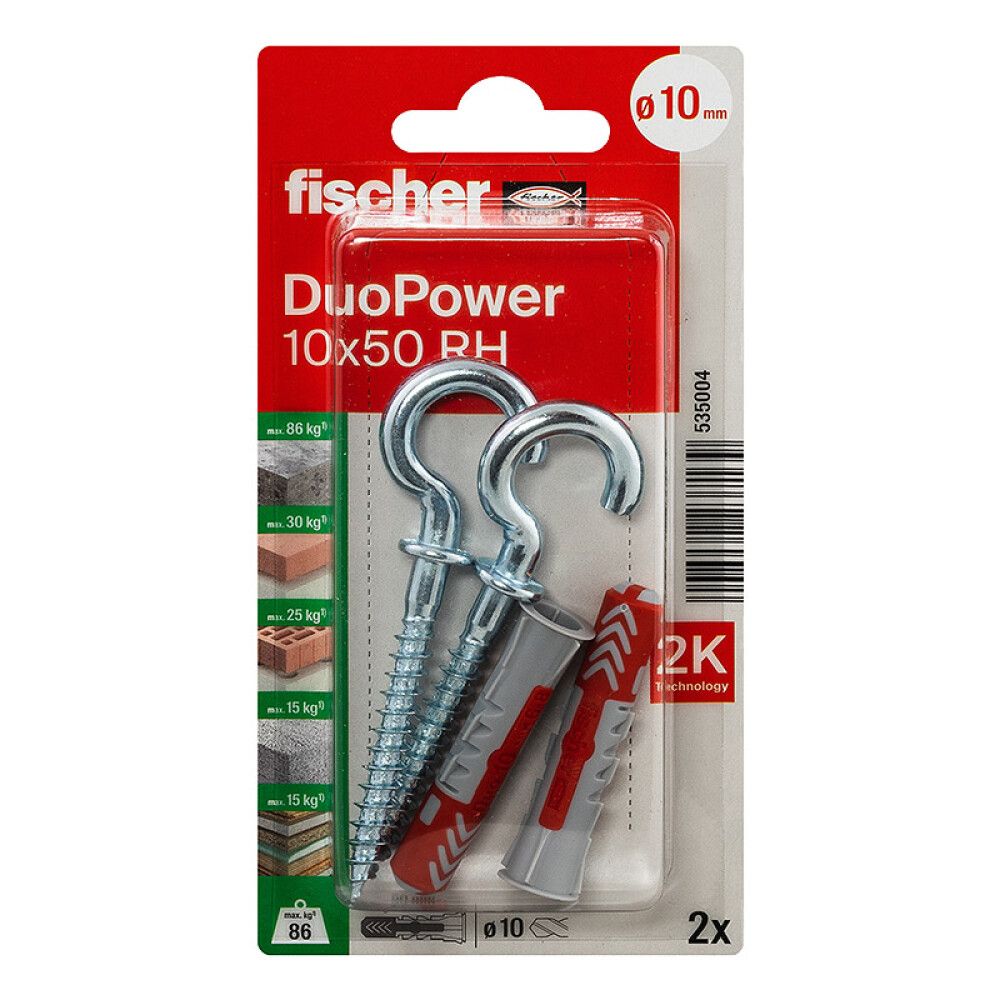 UNIVERSALPLUGG FISCHER DUOPOWER 10X50MM 2STK