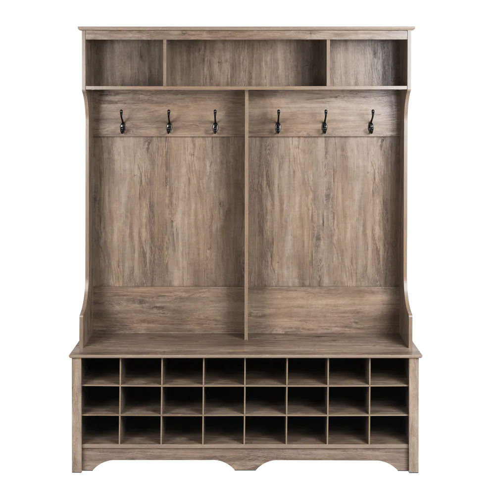 Prepac Wide Entryway Organizer with Shoe Storage, 60-in
